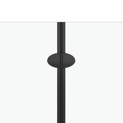 147193 vidaXL Folding Shower Enclosure 2 Panels ESG 95x140 cm Black