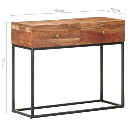 Console Table 90x35x75 cm Rough Acacia Wood
