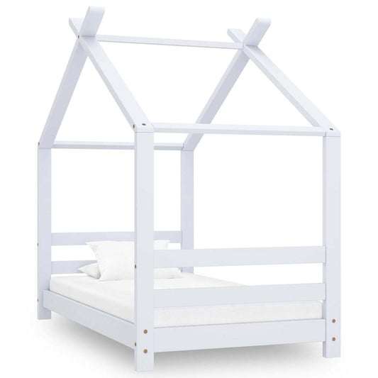 Kids Bed Frame | White | Solid pine wood, plywood | Toddler | Durable