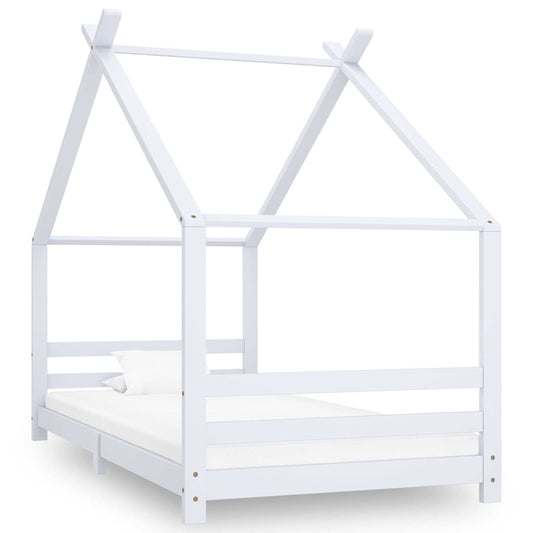 Kids Bed Frame | White | Solid pine wood, plywood | Single