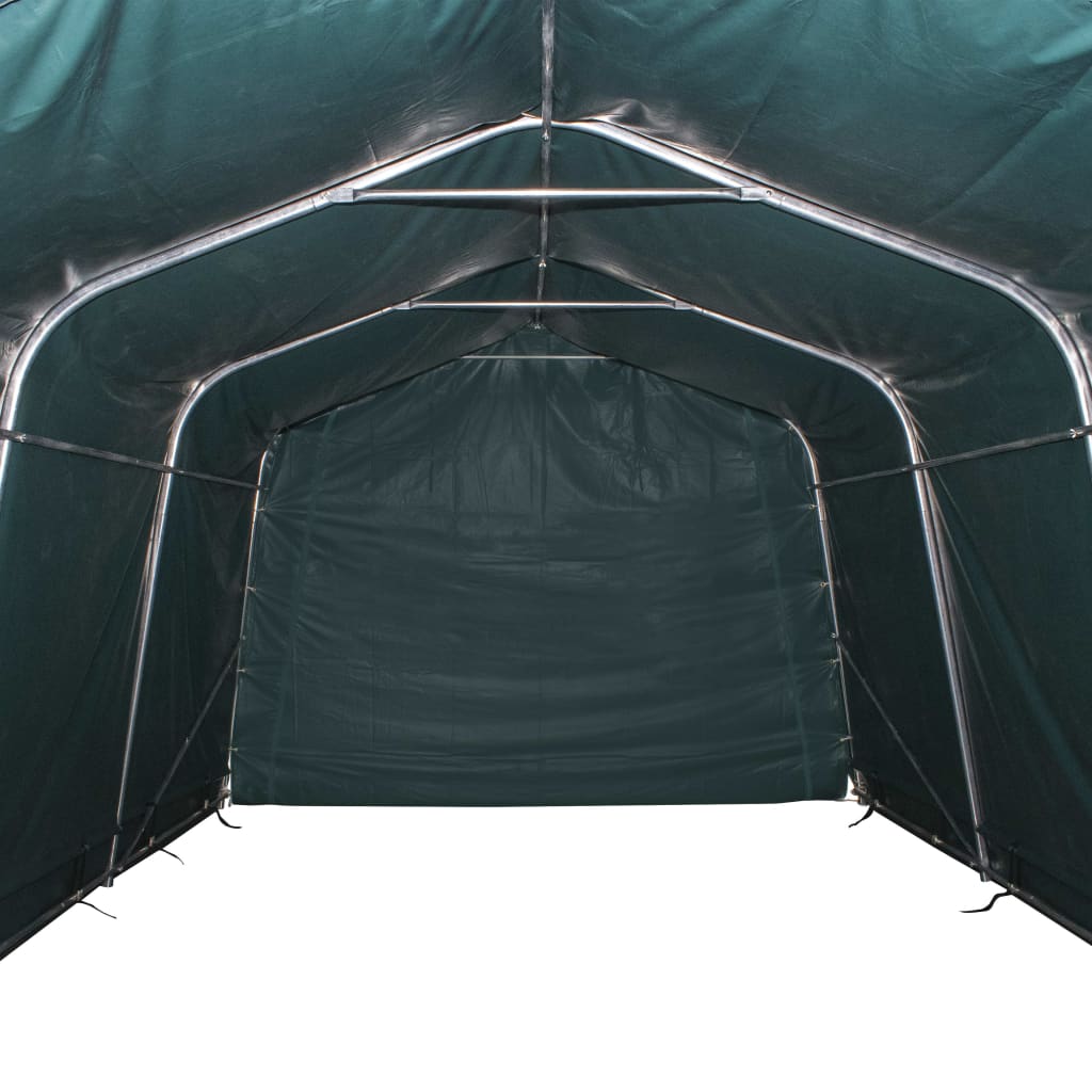 Removable Livestock Tent PVC 550 g/m² 3.3x8 m Dark Green