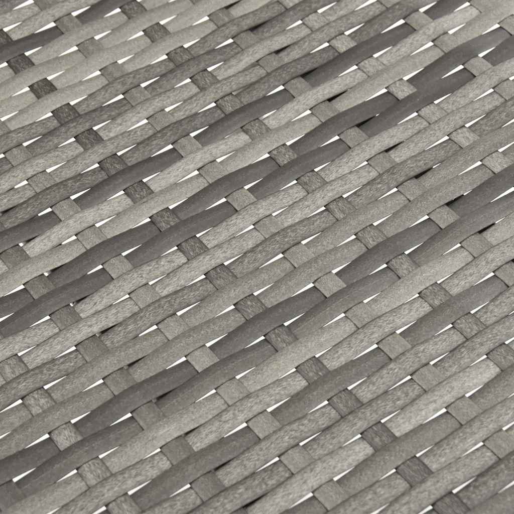 Stackable Patio Chairs 6 pcs Gray Poly Rattan