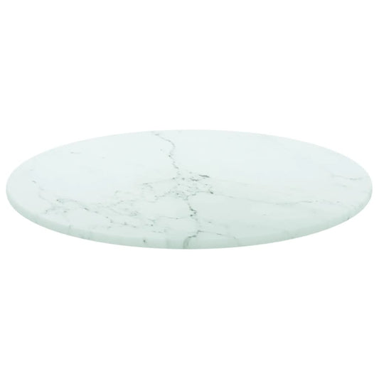 Table Top | White | Tempered Glass | Small | Durable | Table Top | Round