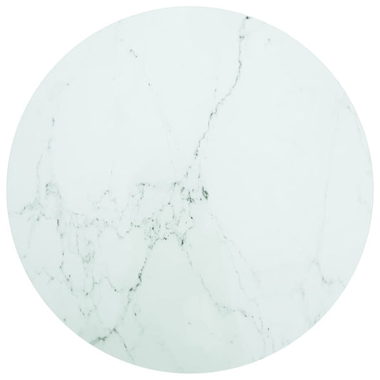 Table Top | White | Tempered glass | 80 cm diameter |  Durable