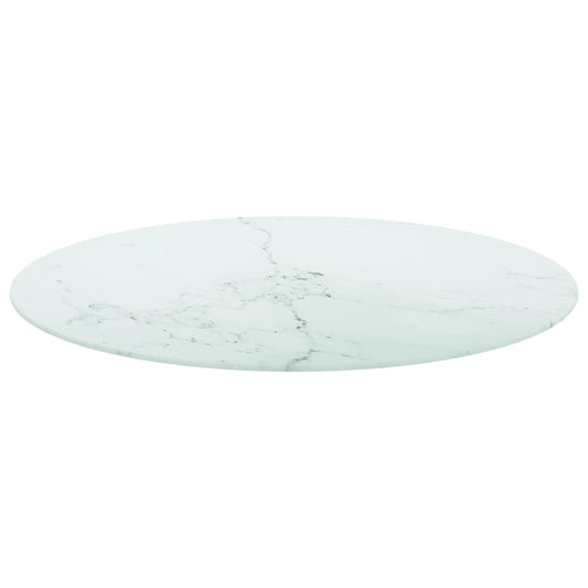 Table Top | White | Tempered glass | 80 cm diameter |  Durable
