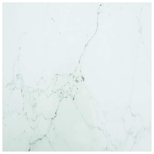 Table Top | White | Tempered Glass | 70x70 cm | Pattern | Table Top