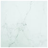 Table Top White 70x70 cm 6 mm Tempered Glass with Marble Design