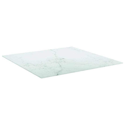 Table Top | White | Tempered Glass | 70x70 cm | Pattern | Table Top