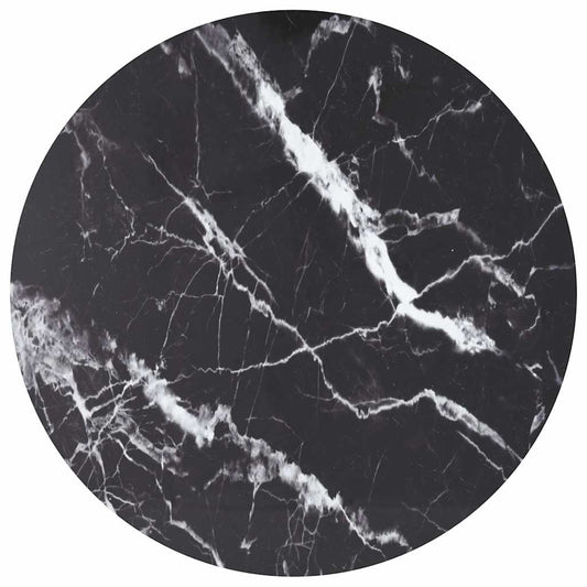 Table Top | Black | Tempered glass | 90 cm | Decorative Inlays
