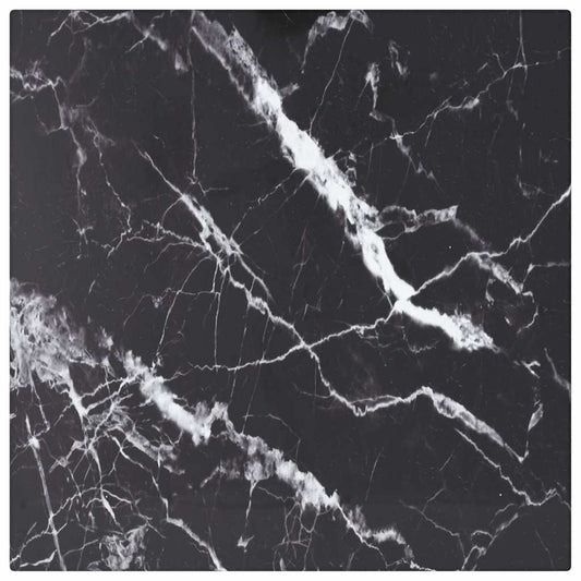 Table Top | Black with marble design | Tempered glass | Small | Durable