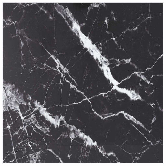 Table Top | Black with marble design | Tempered Glass | 60 cm x 60 cm
