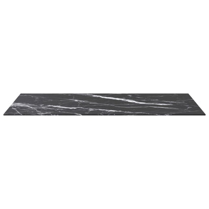 Table Top | Black | Tempered glass | 100x50 cm | Durable | Table Top