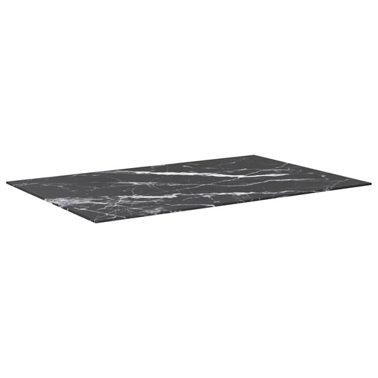 Table Top | Black with marble pattern | Tempered Glass | Standard