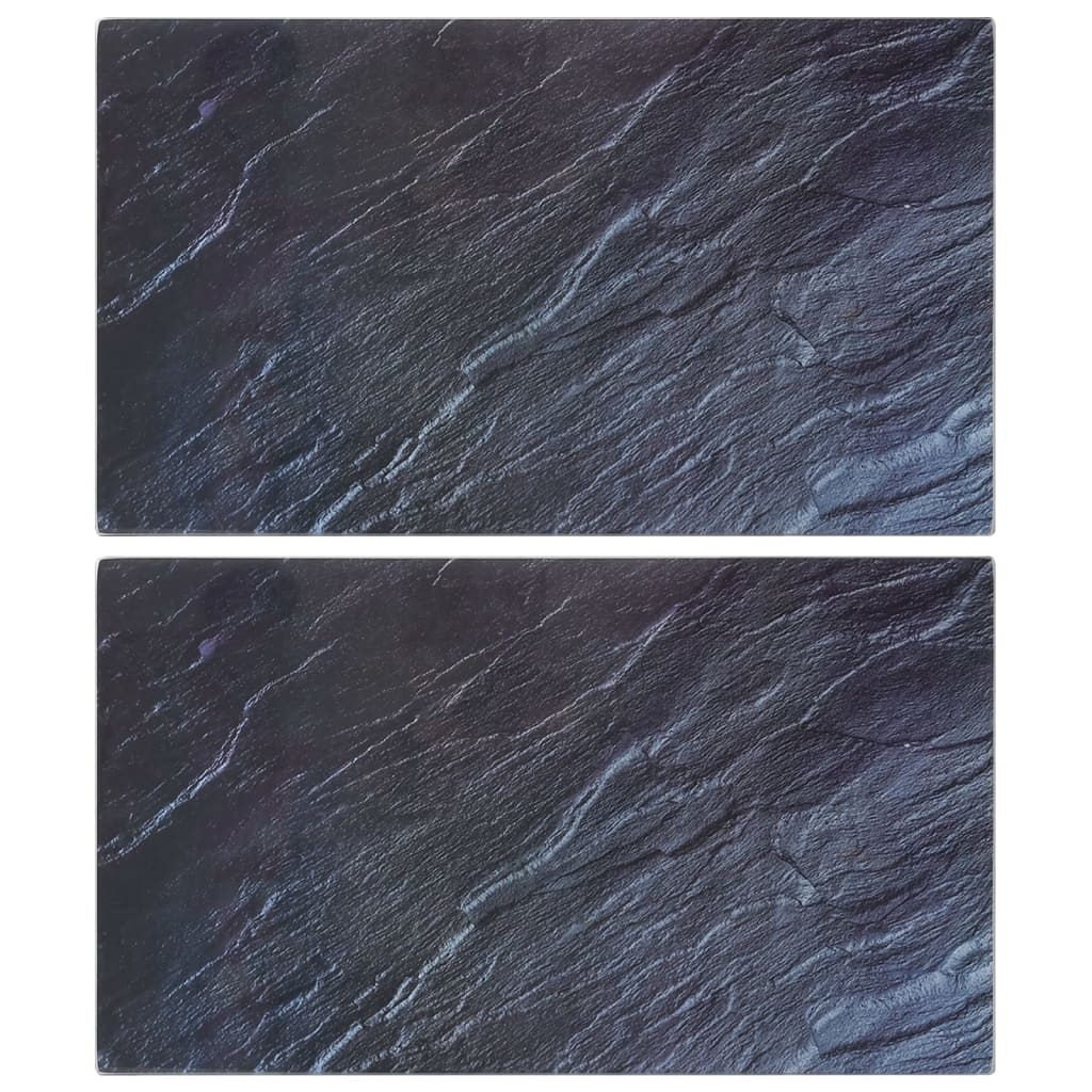 vidaXL Chopping Boards 2 pcs with Natural Stone Pattern Tempered Glass