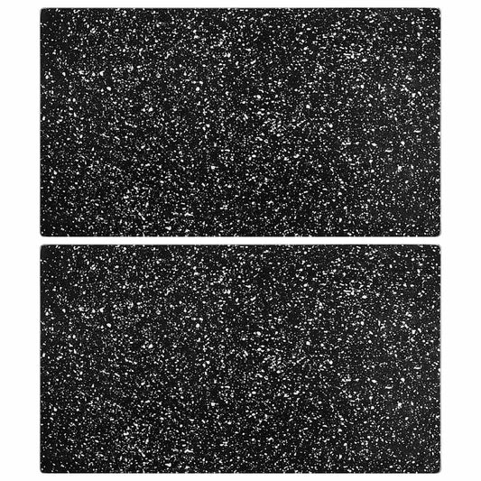 Chopping Boards 2 pcs with Granite Pattern Tempered Glass
