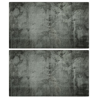 vidaXL Chopping Boards 2 pcs with Concrete Pattern Tempered Glass
