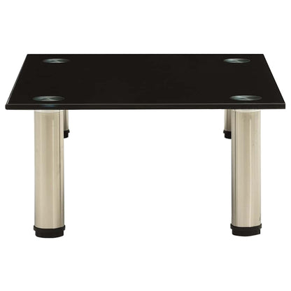 TV Stand Black 40x35x17 cm Tempered Glass