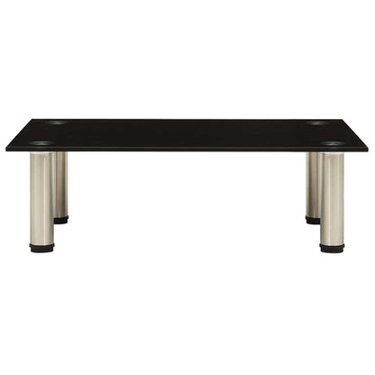 TV Stand Black 60x35x17 cm Tempered Glass