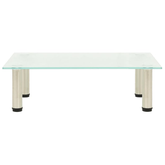 TV Stand Frosted 60x35x17 cm Tempered Glass