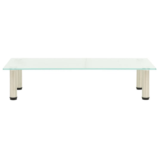 vidaXL TV Stand Frosted 80x35x17 cm Tempered Glass