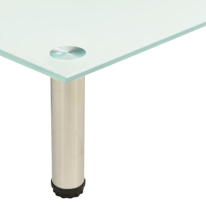 vidaXL TV Stand Frosted 80x35x17 cm Tempered Glass