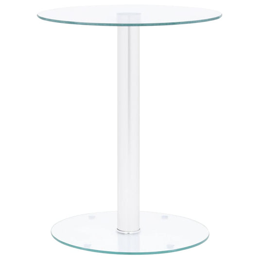 Coffee Table | Transparent, Silver | Tempered Glass, Aluminium | Small