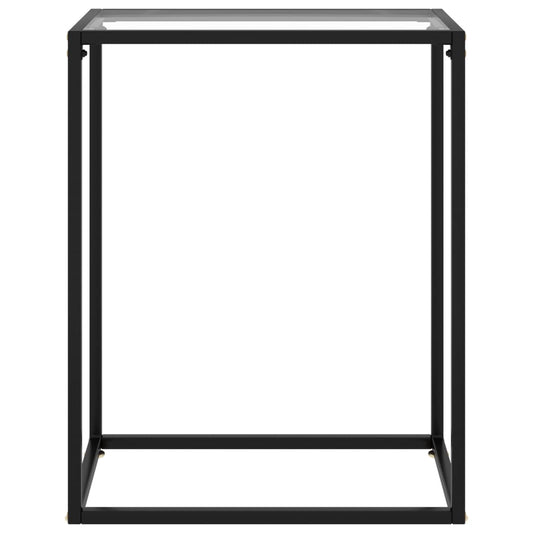 Console Table | Transparent | Tempered Glass, Powder-Coated Steel