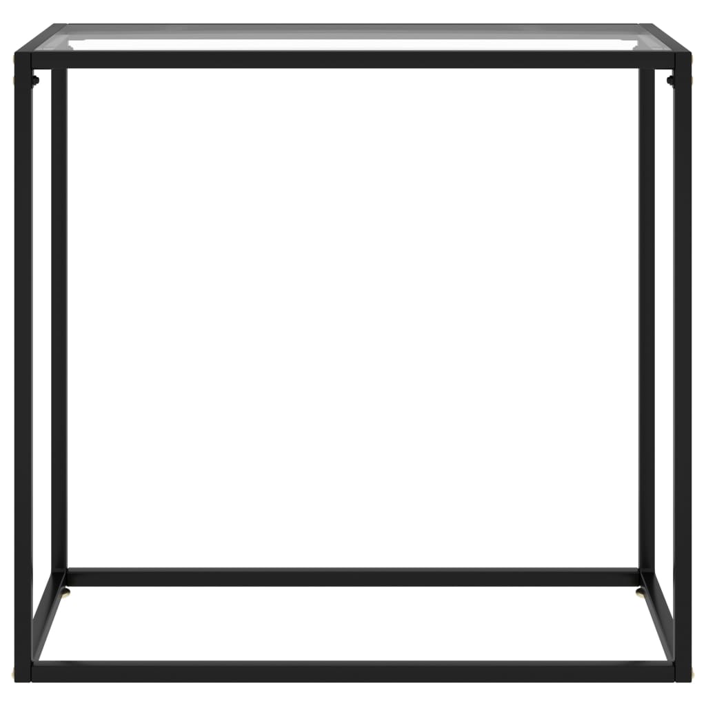 Console Table Transparent 31.5"x13.8"x29.5" Tempered Glass