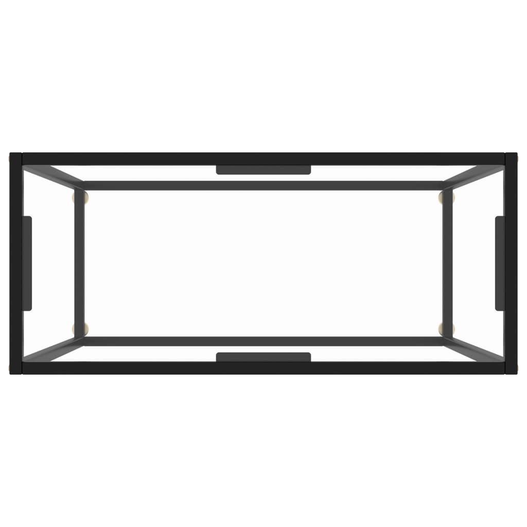 Console Table Transparent 31.5"x13.8"x29.5" Tempered Glass