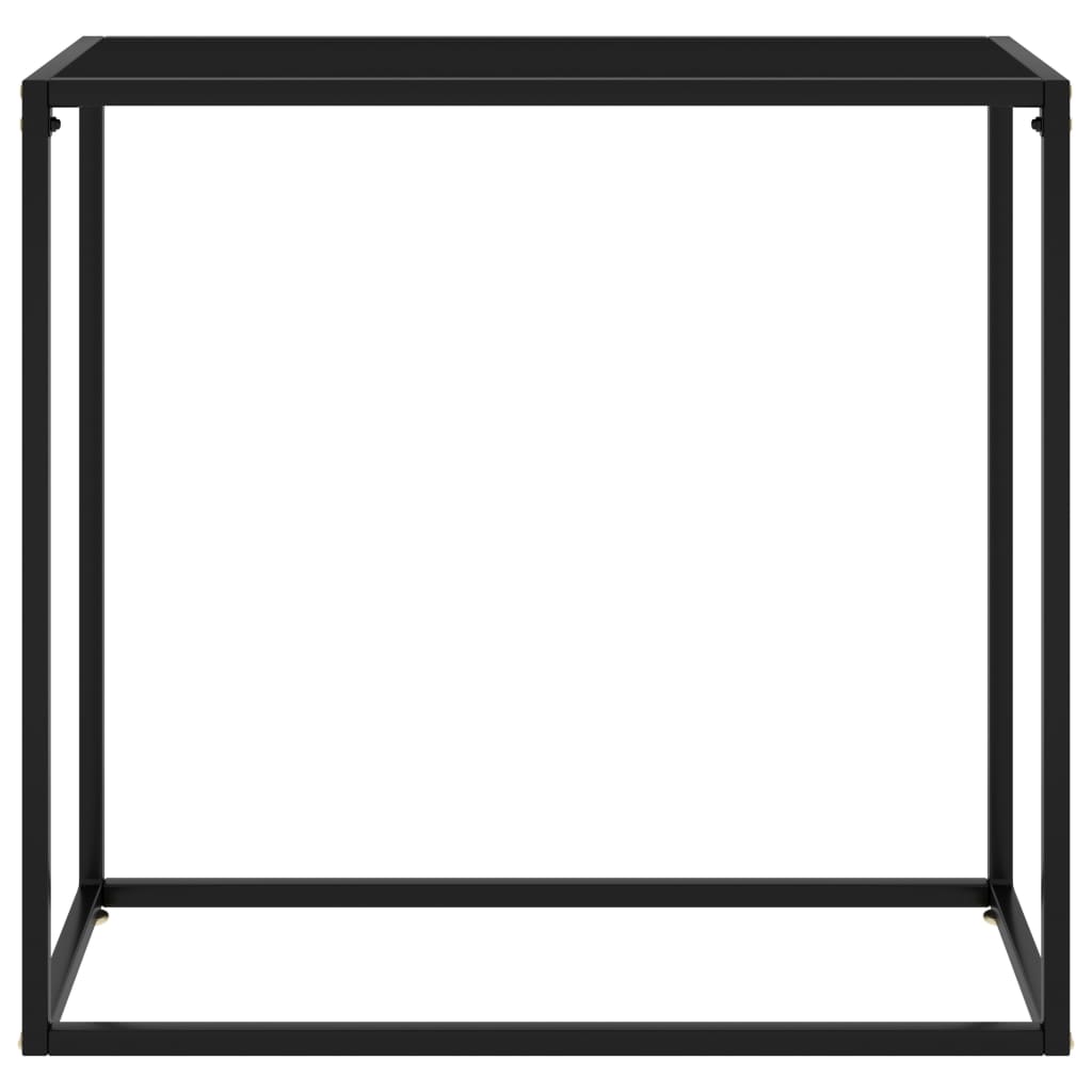 Console Table Black 31.5"x13.8"x29.5" Tempered Glass