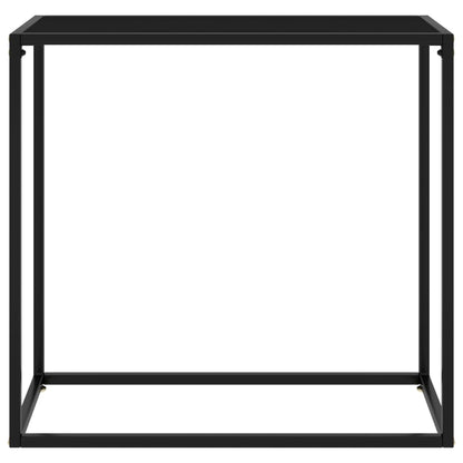 Console Table Black 31.5"x13.8"x29.5" Tempered Glass
