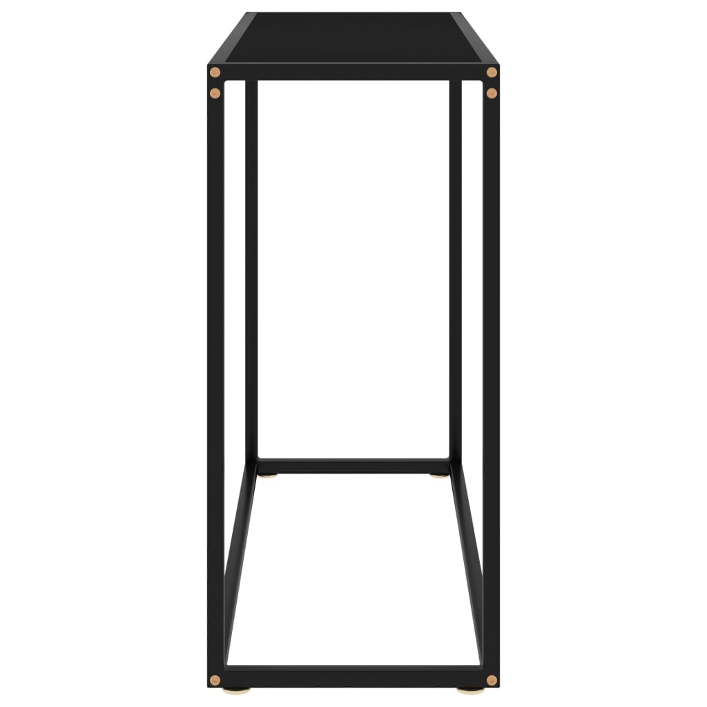 Console Table Black 31.5"x13.8"x29.5" Tempered Glass