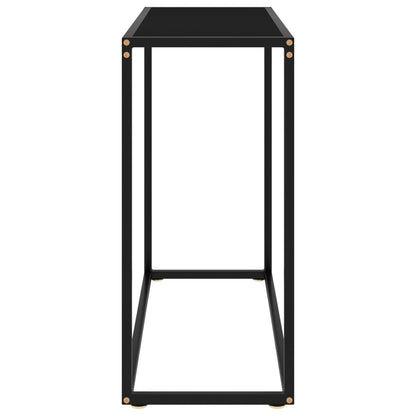 Console Table Black 31.5"x13.8"x29.5" Tempered Glass