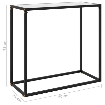 Console Table | White | Tempered glass, powder-coated steel | Medium