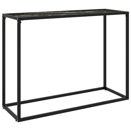 Console Table | Black | Tempered glass | 100 cm x 35 cm x 75 cm