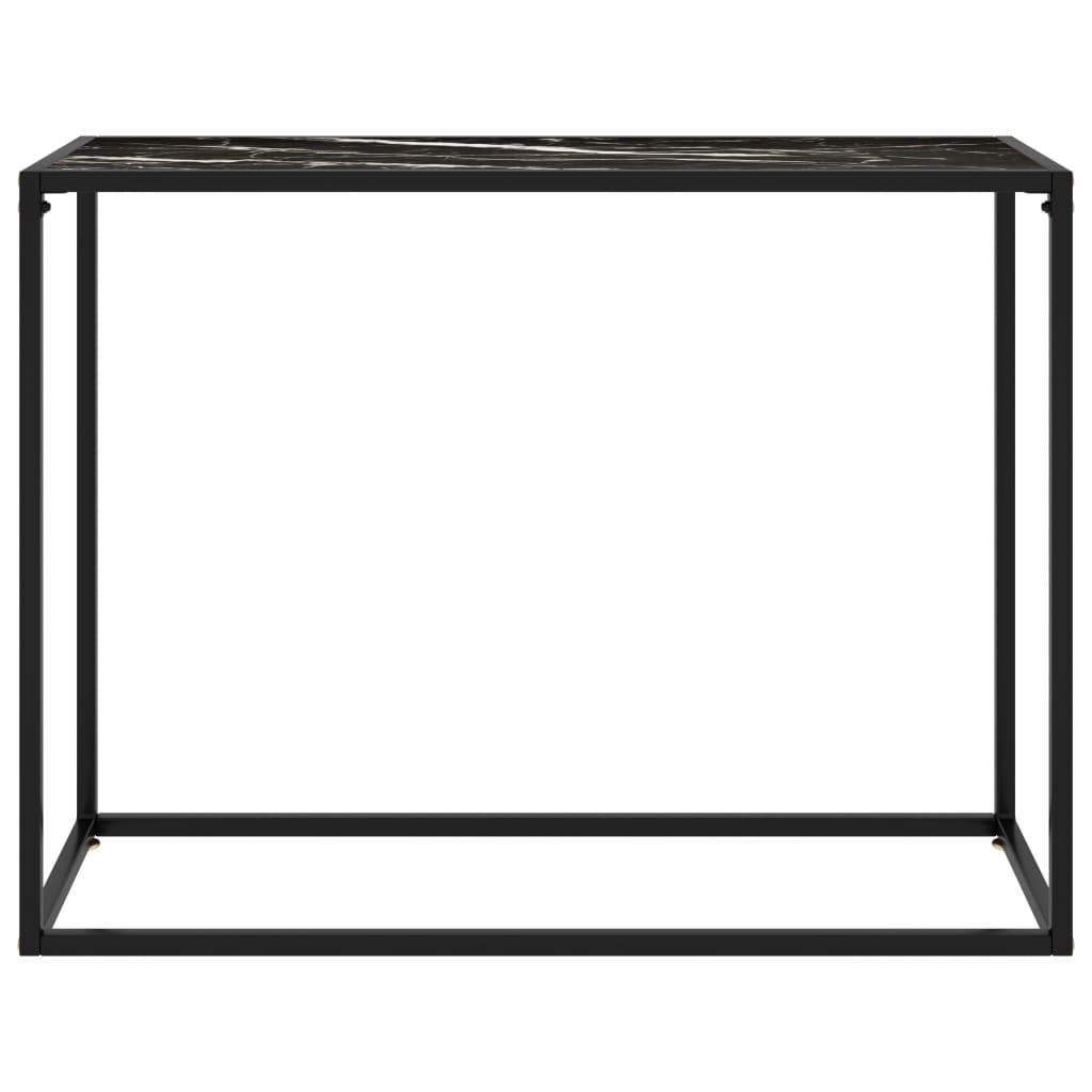 Console Table | Black | Tempered glass | 100 cm x 35 cm x 75 cm