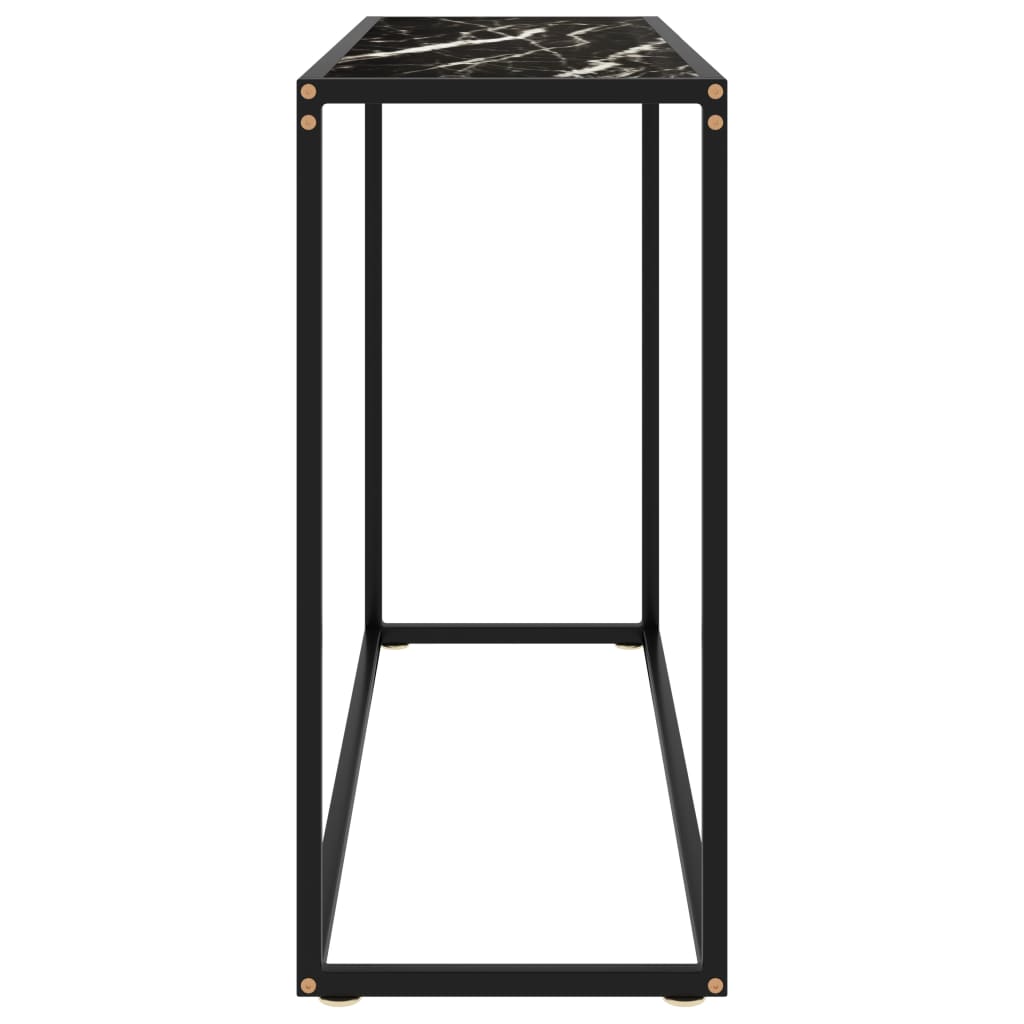 Console Table | Black | Tempered glass | 100 cm x 35 cm x 75 cm