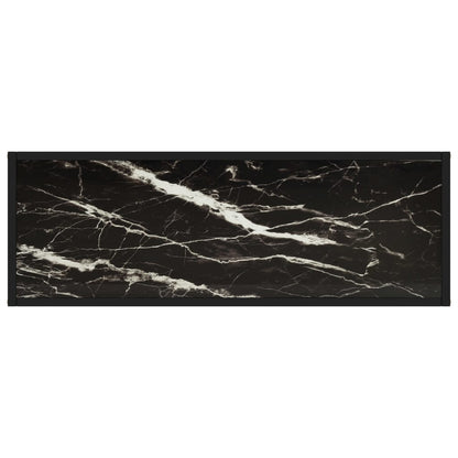Console Table | Black | Tempered glass | 100 cm x 35 cm x 75 cm