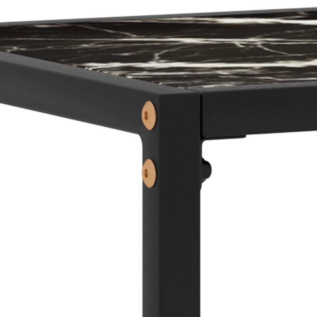 Console Table | Black | Tempered glass | 100 cm x 35 cm x 75 cm