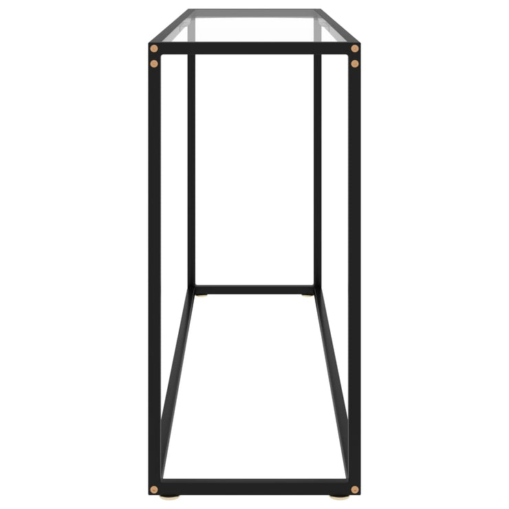 Console Table Transparent 120x35x75 cm Tempered Glass