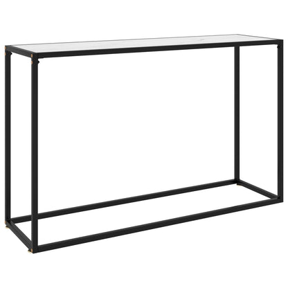Console Table | White | Tempered Glass | 120 x 35 x 75 cm | Minimalist