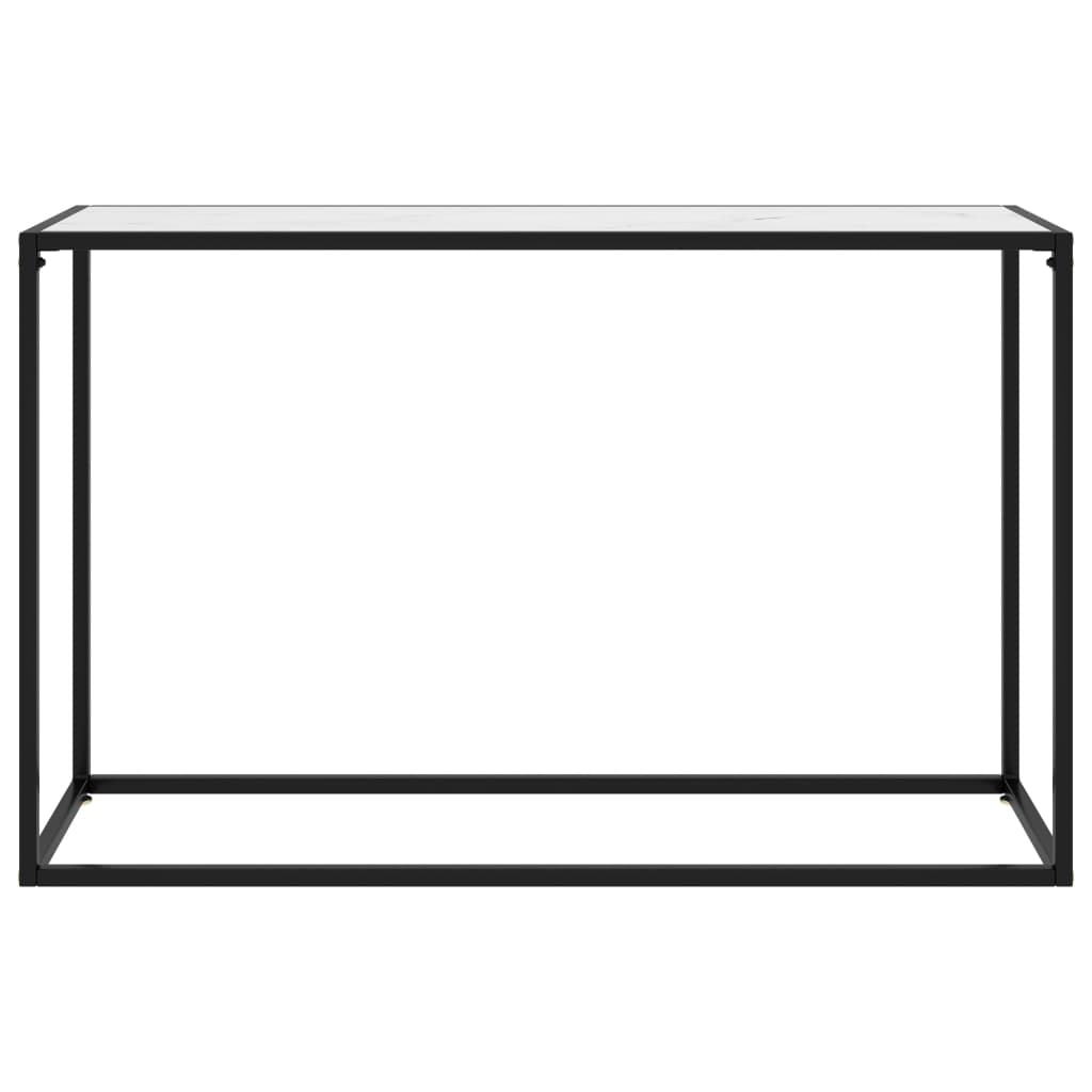 Console Table | White | Tempered Glass | 120 x 35 x 75 cm | Minimalist