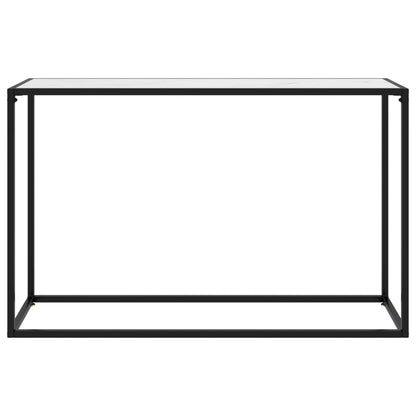 Console Table | White | Tempered Glass | 120 x 35 x 75 cm | Minimalist