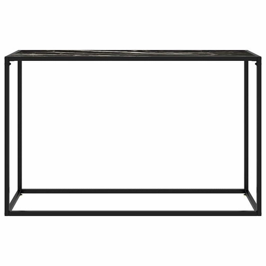 Console Table Black 120x35x75 cm Tempered Glass