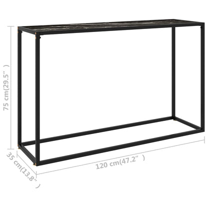 Console Table | Black | Toughened glass, powder-coated steel