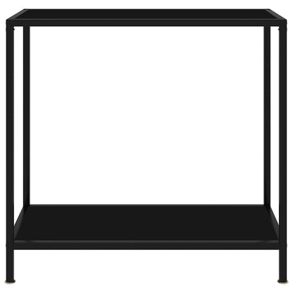Console Table | Black | Tempered Glass & Powder-Coated Steel | Medium