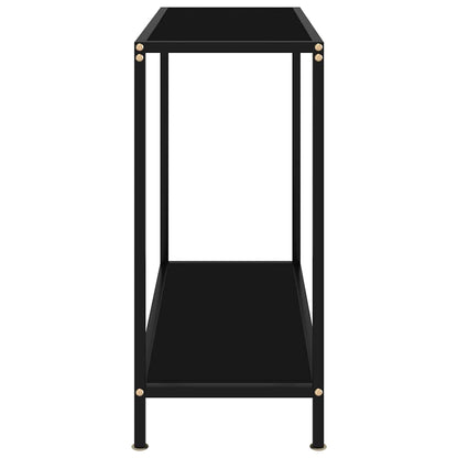Console Table | Black | Tempered Glass & Powder-Coated Steel | Medium