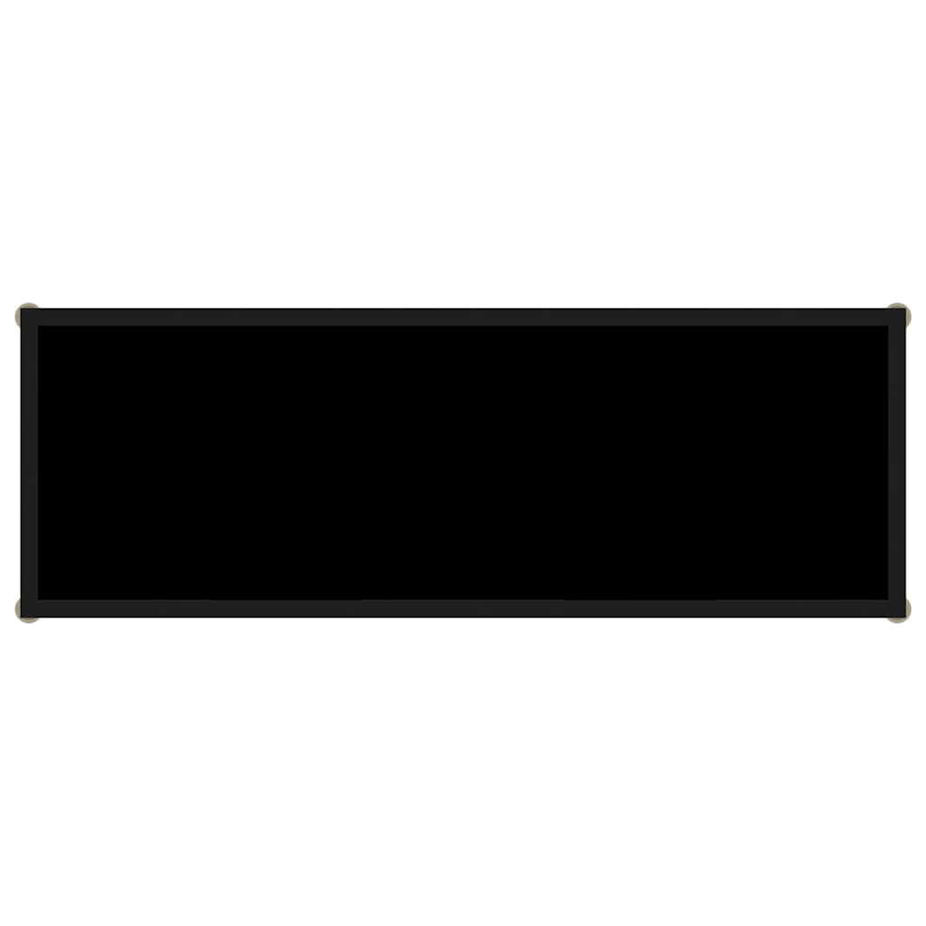Console Table | Black | Tempered Glass, Powder-Coated Steel
