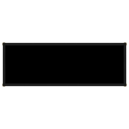 Console Table | Black | Tempered Glass, Powder-Coated Steel