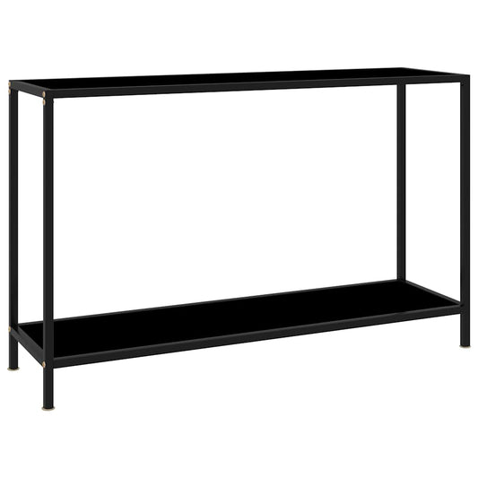 322840 vidaXL Console Table Black 120x35x75 cm Tempered Glass